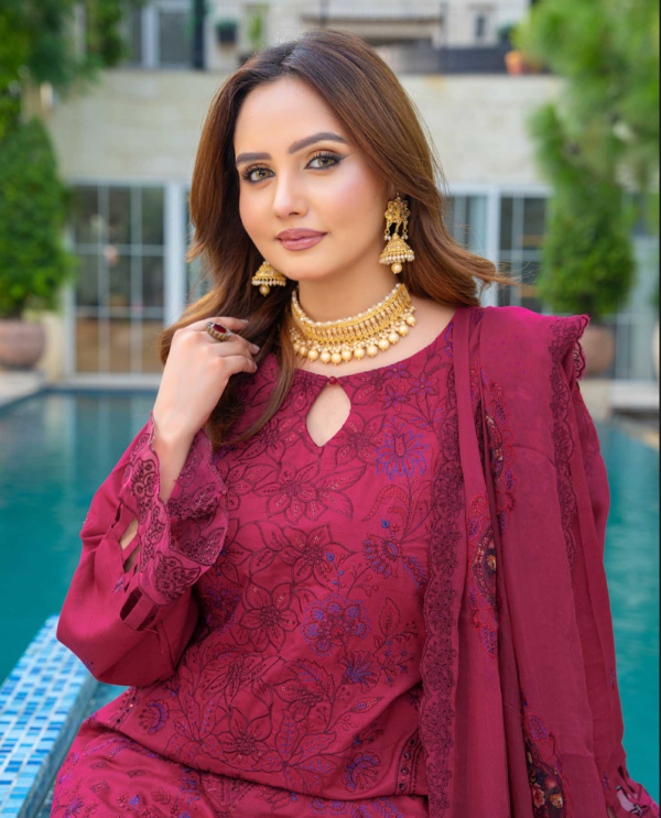 3 piece Embroidered suit