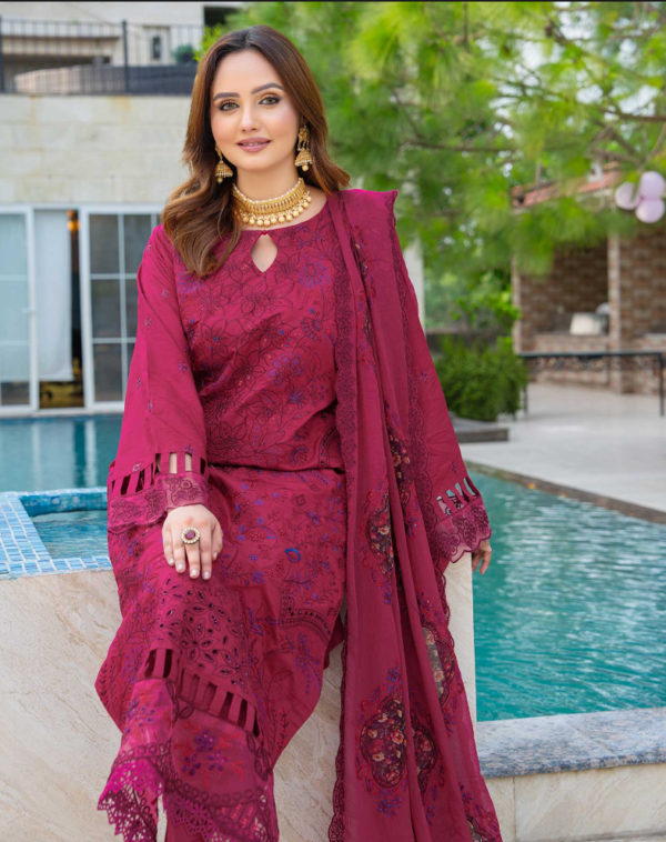 3 piece Embroidered suit